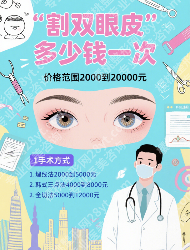 华西医院割双眼皮费用真相,看完少花2万冤枉钱