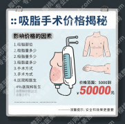 北京三甲医院吸脂手术多少钱？不同部位的复杂度决定基础定价